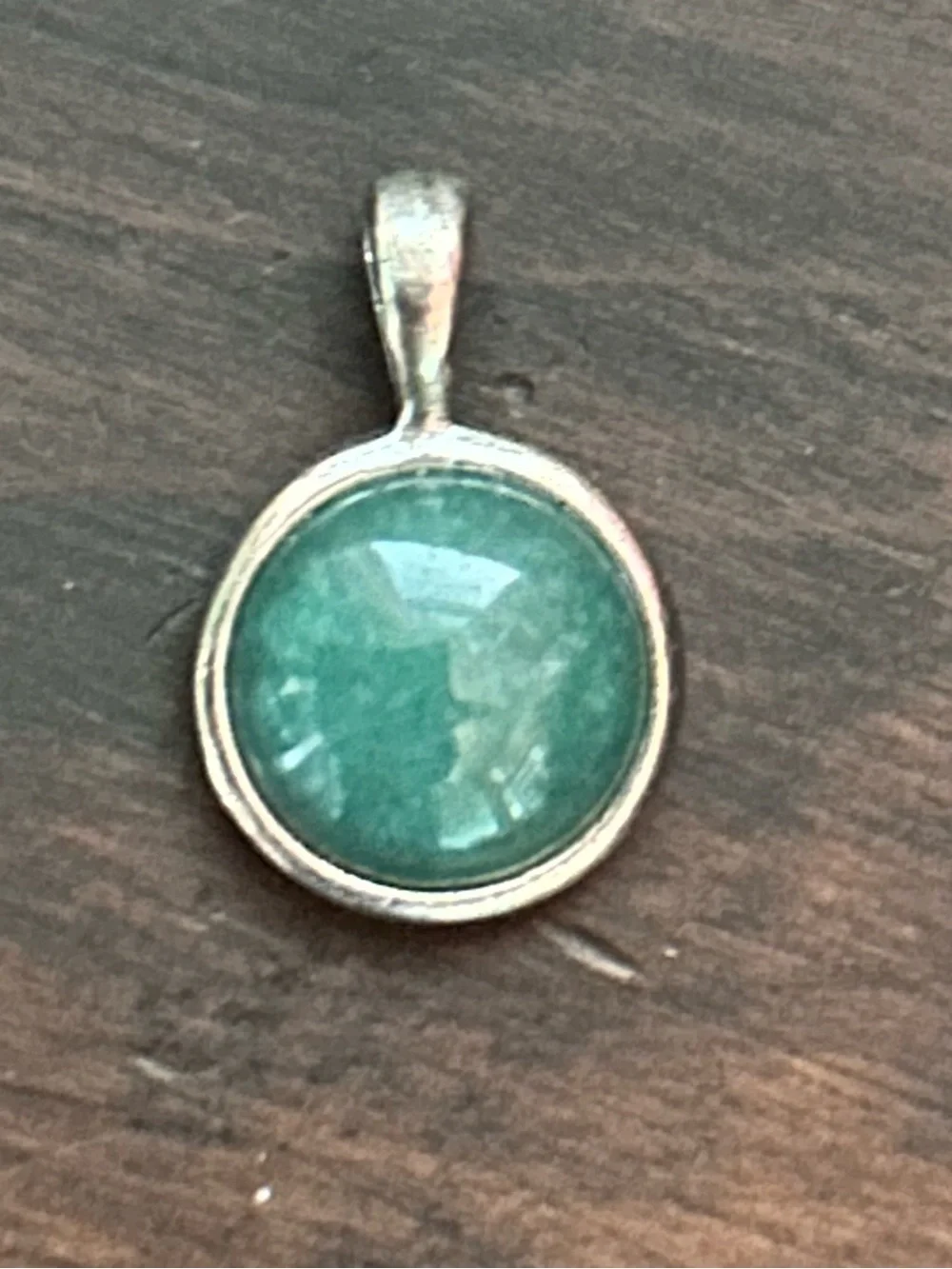 Air & Anchor Jade Colored Sterling Silver Necklace Pendant